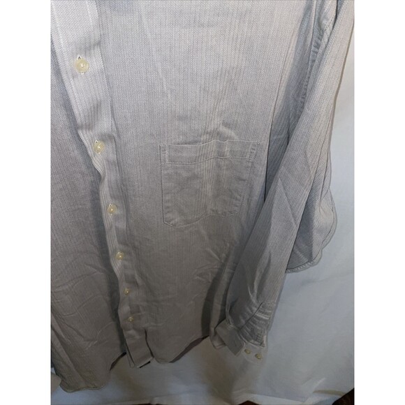 T. Harris Dress Shirt Men’s Size XL Gray Button Up Long Sleeve - Picture 7 of 12